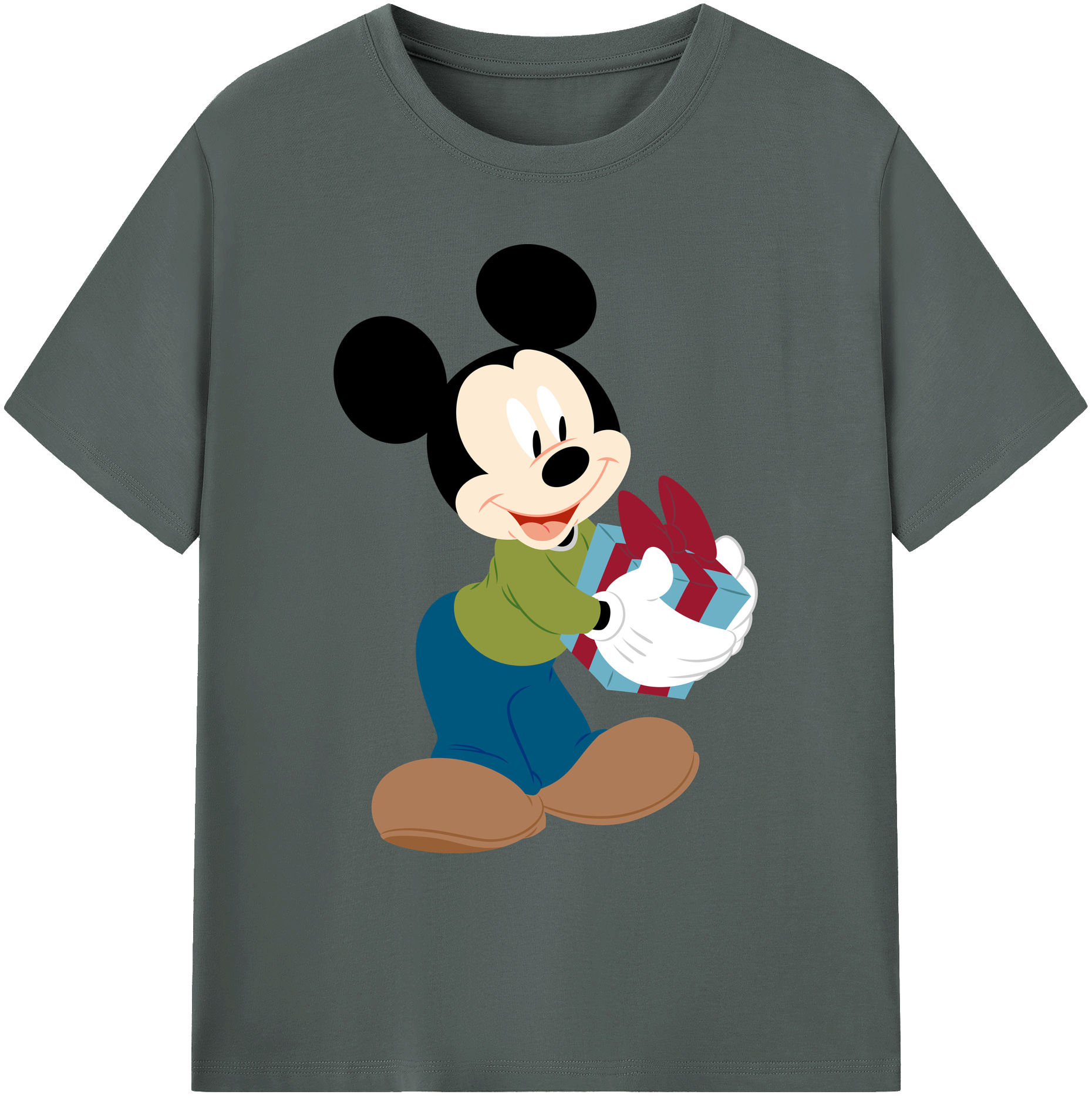 ミッキーマウス Mickey Mouse 綿100％ メンズ半袖Tシャツ｜肌触りやわらか＆通気性